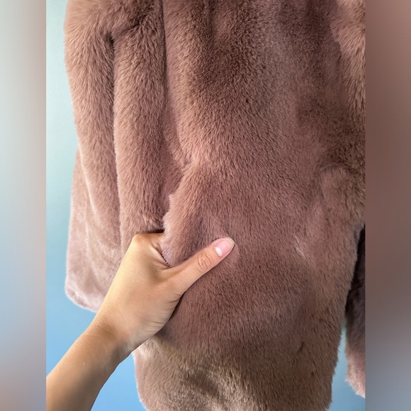 Nanette Lepore | Faux Fur Jacket mauve sz medium - Picture 7 of 12